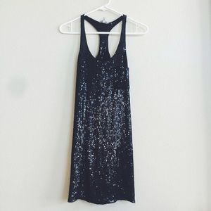 Joie sequin black dress